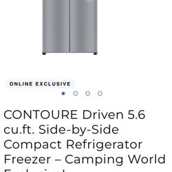 CONTOURE Driven 5.6 cu.ft. Side-by-Side Compact Refrigerator Freezer