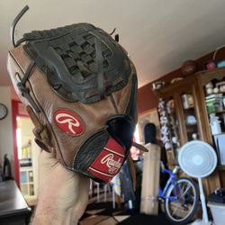Rawlings D115BBPT Premium Series 11.5” Youth Leather Baseball Glove Left Handed Thrower Lefty