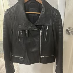 All Saints Leather Jacket Size 6