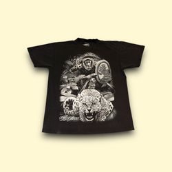 Vintage DGA Nobility Ancient Aztec Jaguar Warrior Urban Tattoo Mens XL 