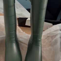 Hunter Green Rain Boots