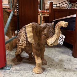 MEGA SALE! Monkey Pod Hand Carved Elephant Sculpture (20% Off)