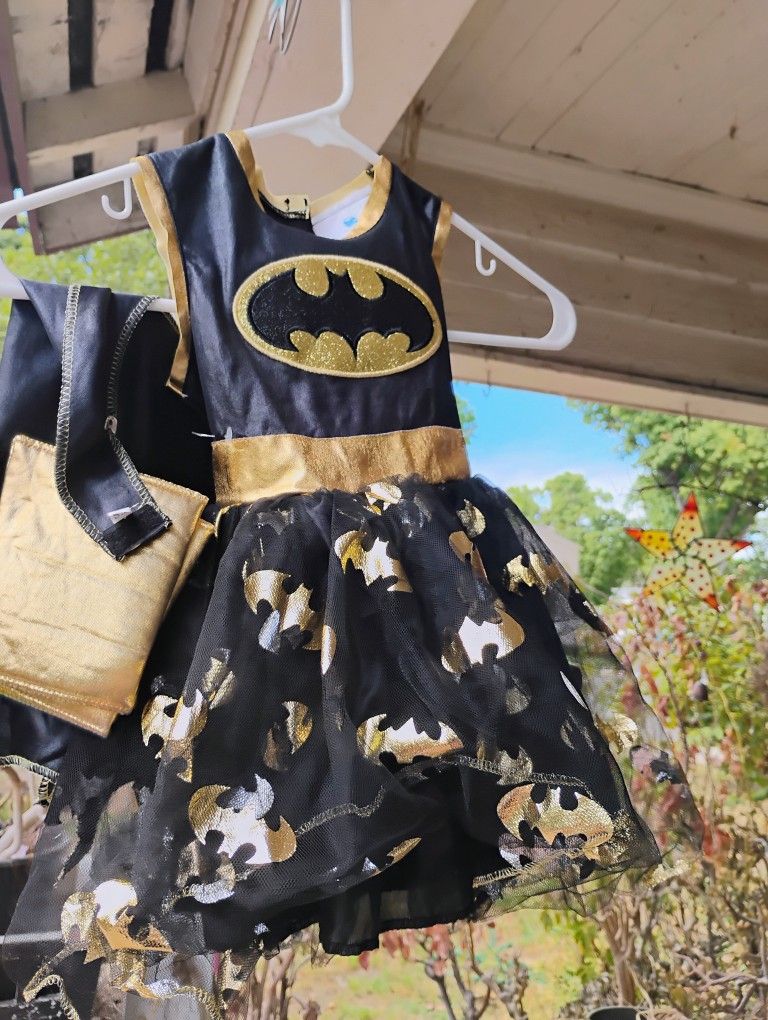 Bat Girl Sz 4 T Cape Cuffs