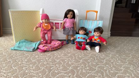 American Girl Dolls, Bitty baby crib, and accessories
