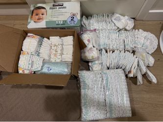 Baby diapers size newborn, one and two