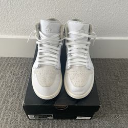 Nike Air Jordan 1 Mid SE Craft Tech Grey Orewood Mens 10.5 Pre-Owned DM9652-120  