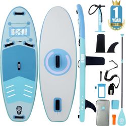 Inflatable Paddle Board with Stable Wing and Durable SUP Accessories,  Inflatable Stand up Paddle Boards for Adults & Youth, Versatile Yoga Paddle 