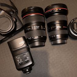 Canon 6D Camera With Lenses
