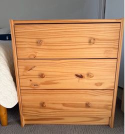 IKEA 3-Drawer Chest of Drawers (Solid Pine)