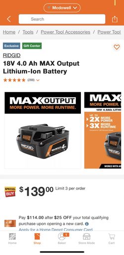 18V Lithium-Ion MAX Output 4.0 Ah Battery