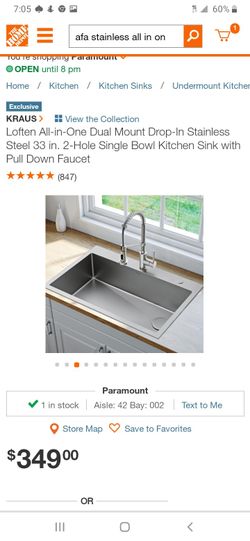 New sink and faucet