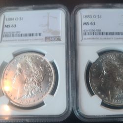 1(contact info removed) MORGAN SILVER DOLLAR NGC 63