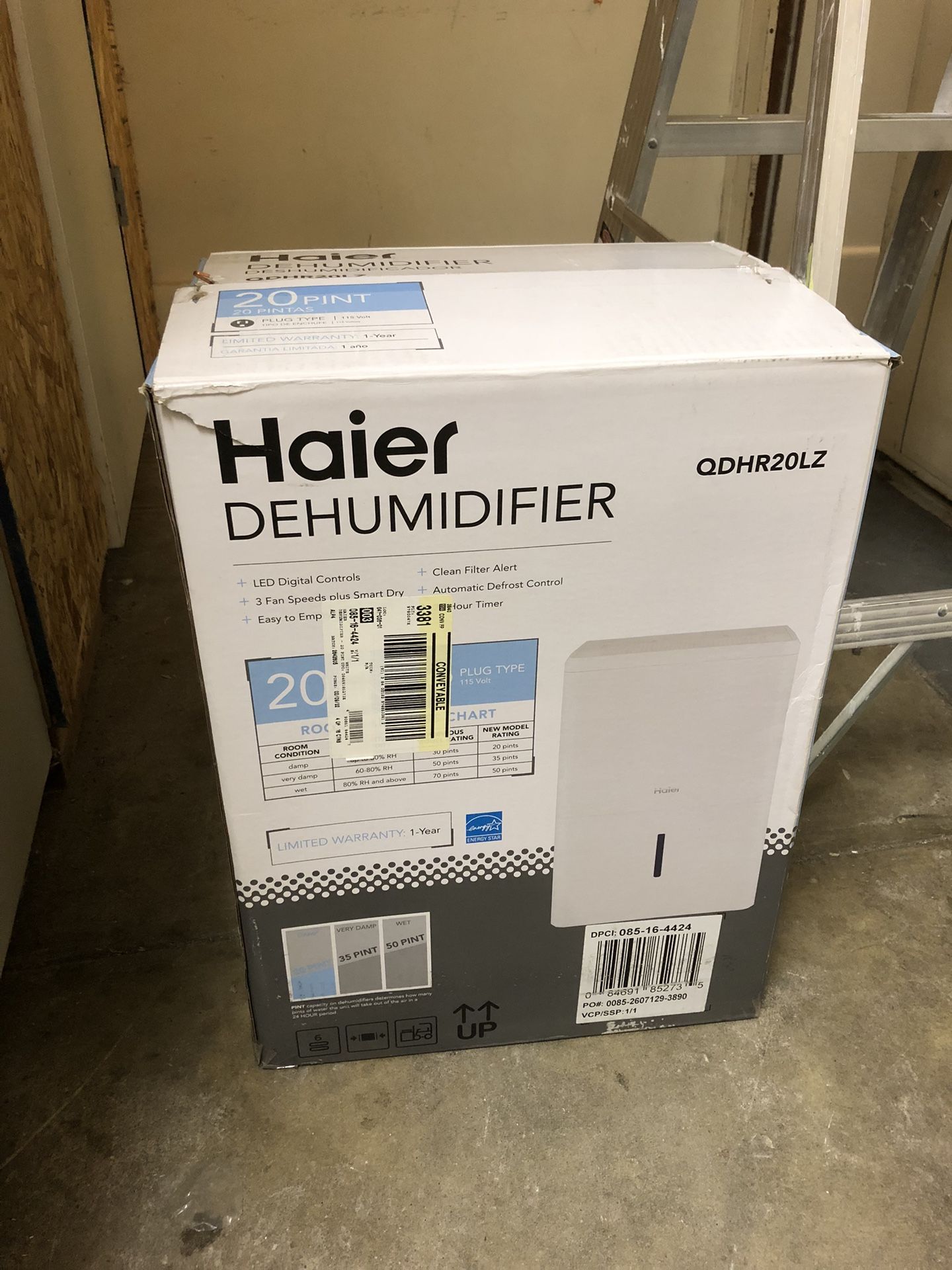 Haier 20 Pt Dehumidifier 
