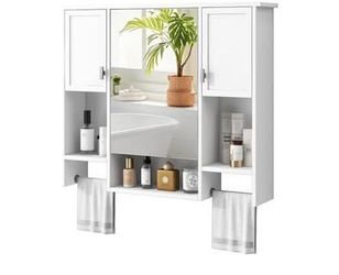 Assembled New 35x29 in Bathroom Medicine Cabinet, Wall Mounted Bathroom Storage Cabinet with Mirror