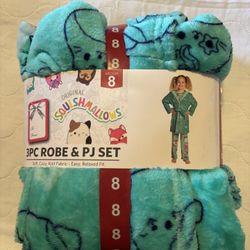 Squishmallows Robe And Pj Set Size 8