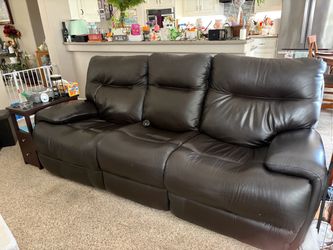 Leather couch and love seat