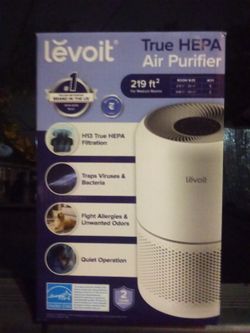 Levolt True HEPA Air Purifier 219sq Ft Room