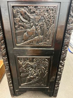Chinese wood carved autumn
