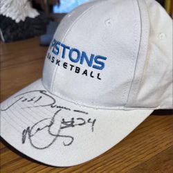 Never Worn. Authentic signed Joe Dumars Detroit Pistons hat.