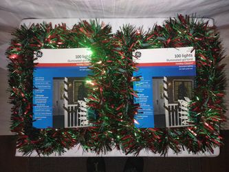 2-25 Feet Red & Green Light Up Christmas Garland