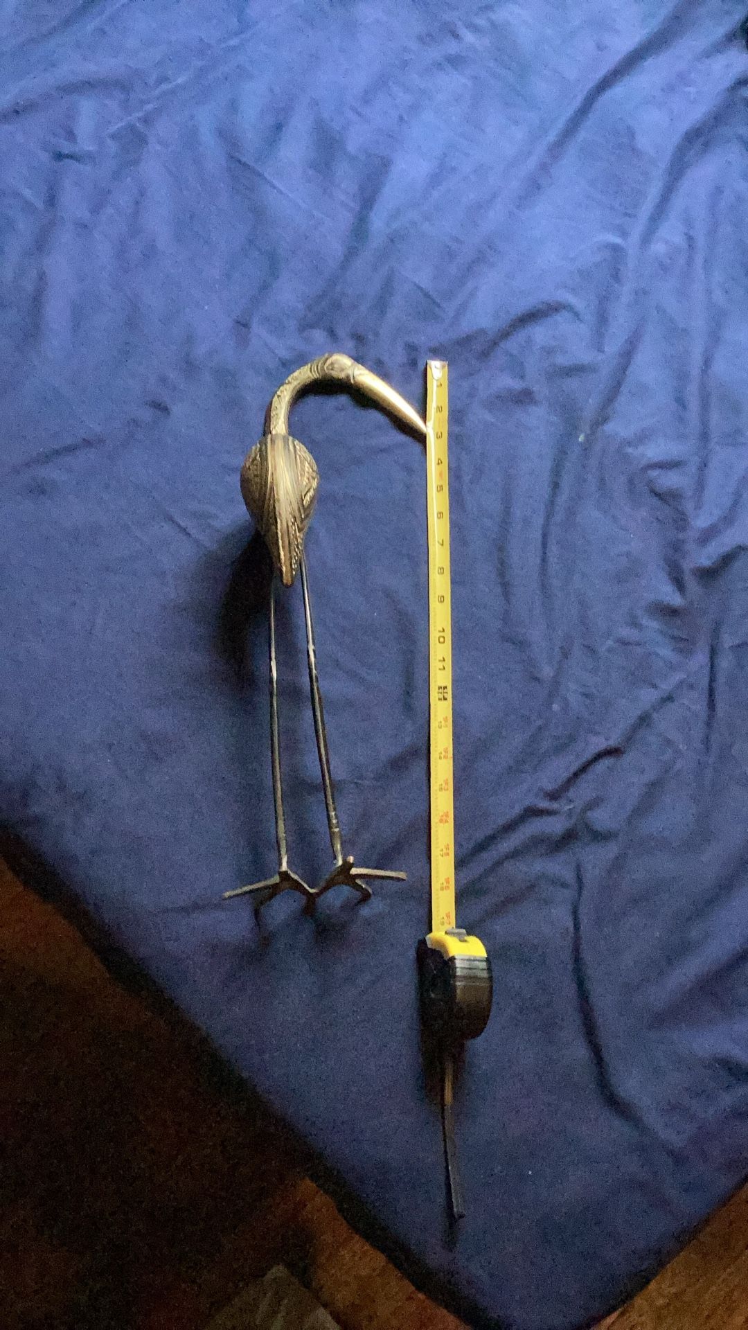 19 inch brass bird statue