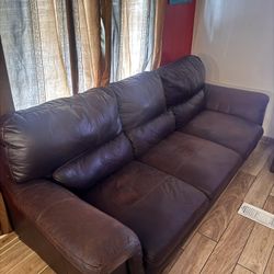 Brown Leather Couch