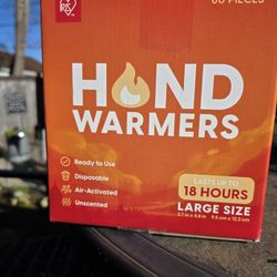 HAND  WARMERS  18 HOURS  LARGE  SIZE  !