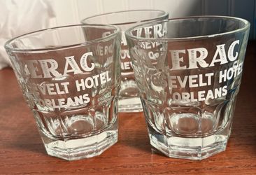 Collectors Vintage Roosevelt Hotel Sazerac Whiskey Glasses