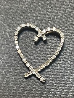 14k Diamond Slider Heart pendant