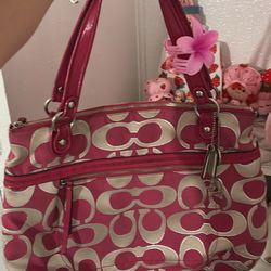 Vintage Pink Coach Purse 
