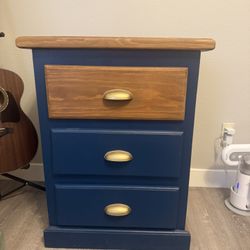 Refinished Wooden Small Dresser/ Nightstand 
