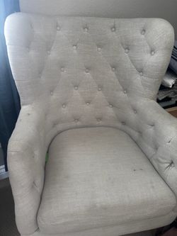 Grey accent chair