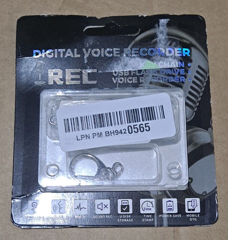 64GB Memory USB Voice Recorder Flash Driver Recorder with Voice Activated Recording, USB Sound Recorder Rechargeable Mini Audio Recorder USB Stick
