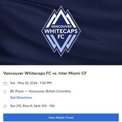 2 Inter Miami vs Vancouver FC Tickets 