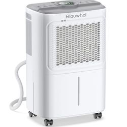 Blauwhal 31-Pint Dehumidifier – Covers up to 2500 Sq Ft w/ Drain Hose, Timer, & Auto Defrost