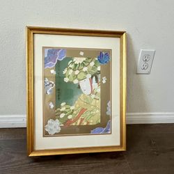 framed japanese woodblock print vintage Depicting Scenes From Japanese Culture 