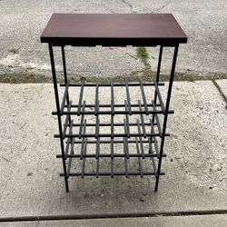 Wine Rack With Glass Holder 
