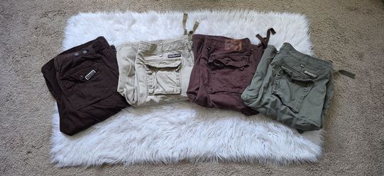 4 Men's Ecko Unltd Cargo Shorts Size 38 Heavyweight Streetwear Casual Y2K