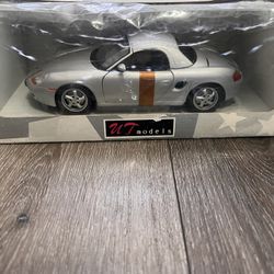 Diecast 1/18 Scale UT models Porsche Boxster Silver brand new never opened! 
