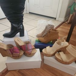 Boots,wedge Heels Sandals,
