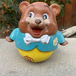 Vintage 1969 Fisher Price “Chubby Cub” Roly Poly Baby Toddler Toy 