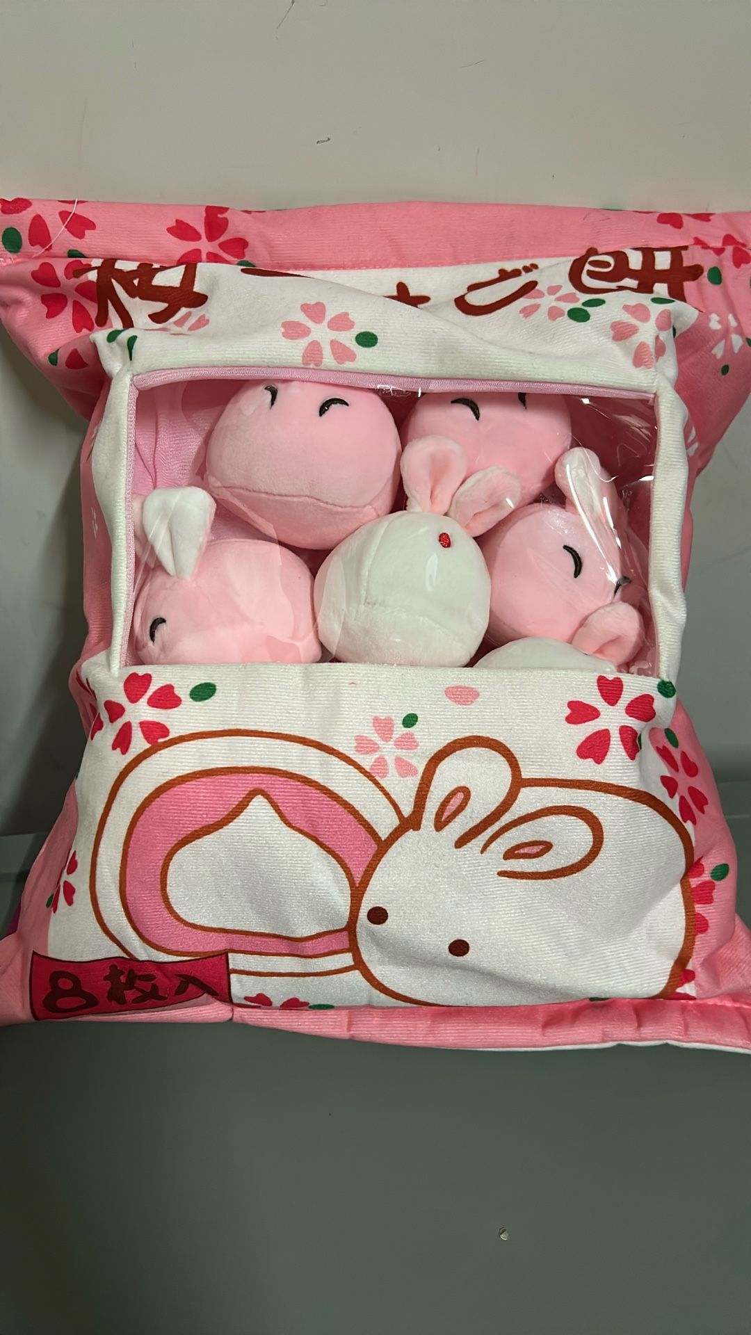 Bunny Plushie Bag With Plushies