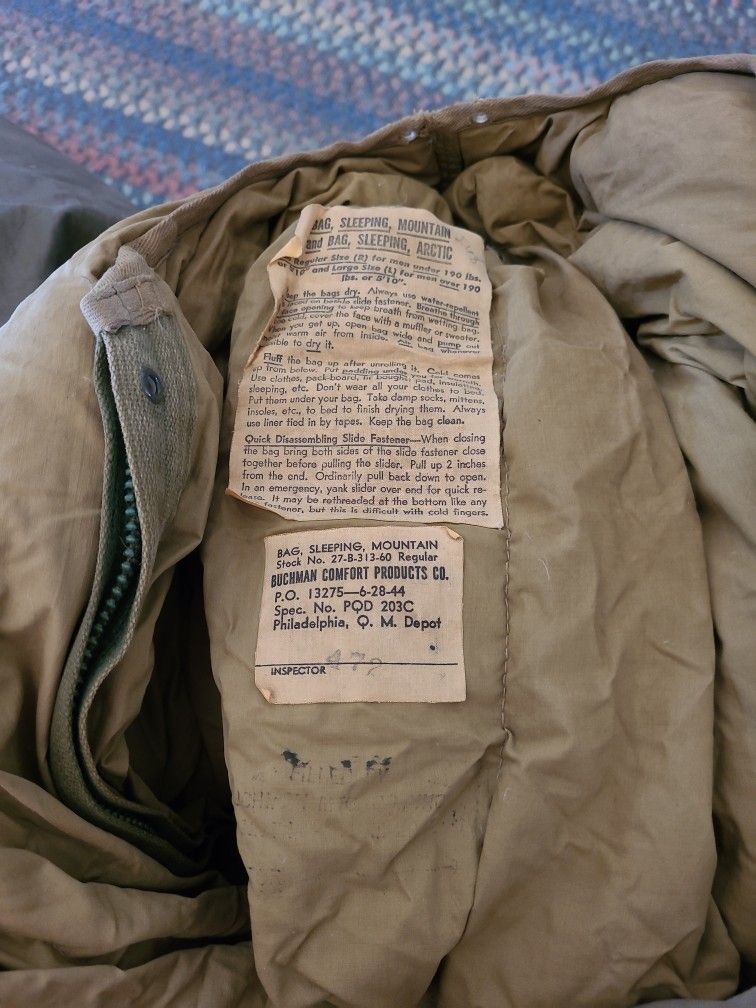 Down Sleeping bags Military.