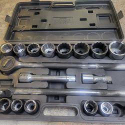 PITTSBURGH 3/4 in. Drive SAE Jumbo Socket Set, 20-Piece