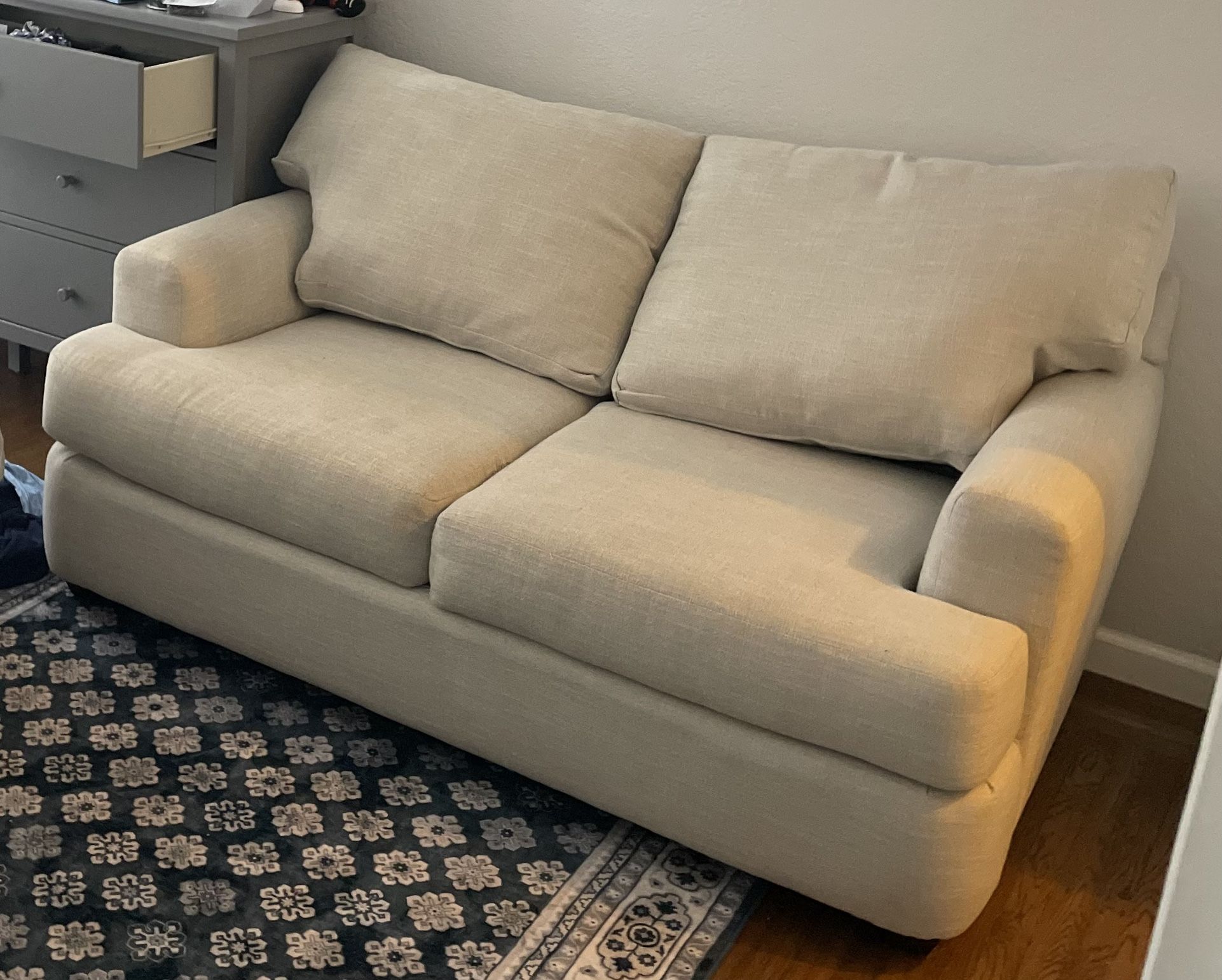 Beige Loveseat