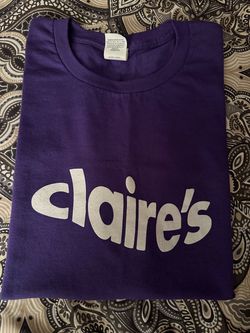 New! Claire’s T-Shirt -medium/purple