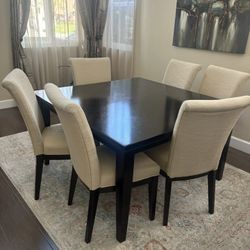 Dining Room Table, Chairs, And Buffet 