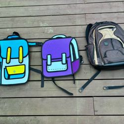 3 NEW BACKPACKS