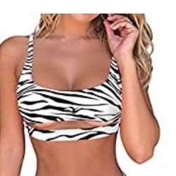 Medium Zebra Bikini Top