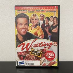 Waiting DVD Unrated Raw 2 Disc Deluxe Movie Ryan Reynolds Anna Faris Comedy Y2K